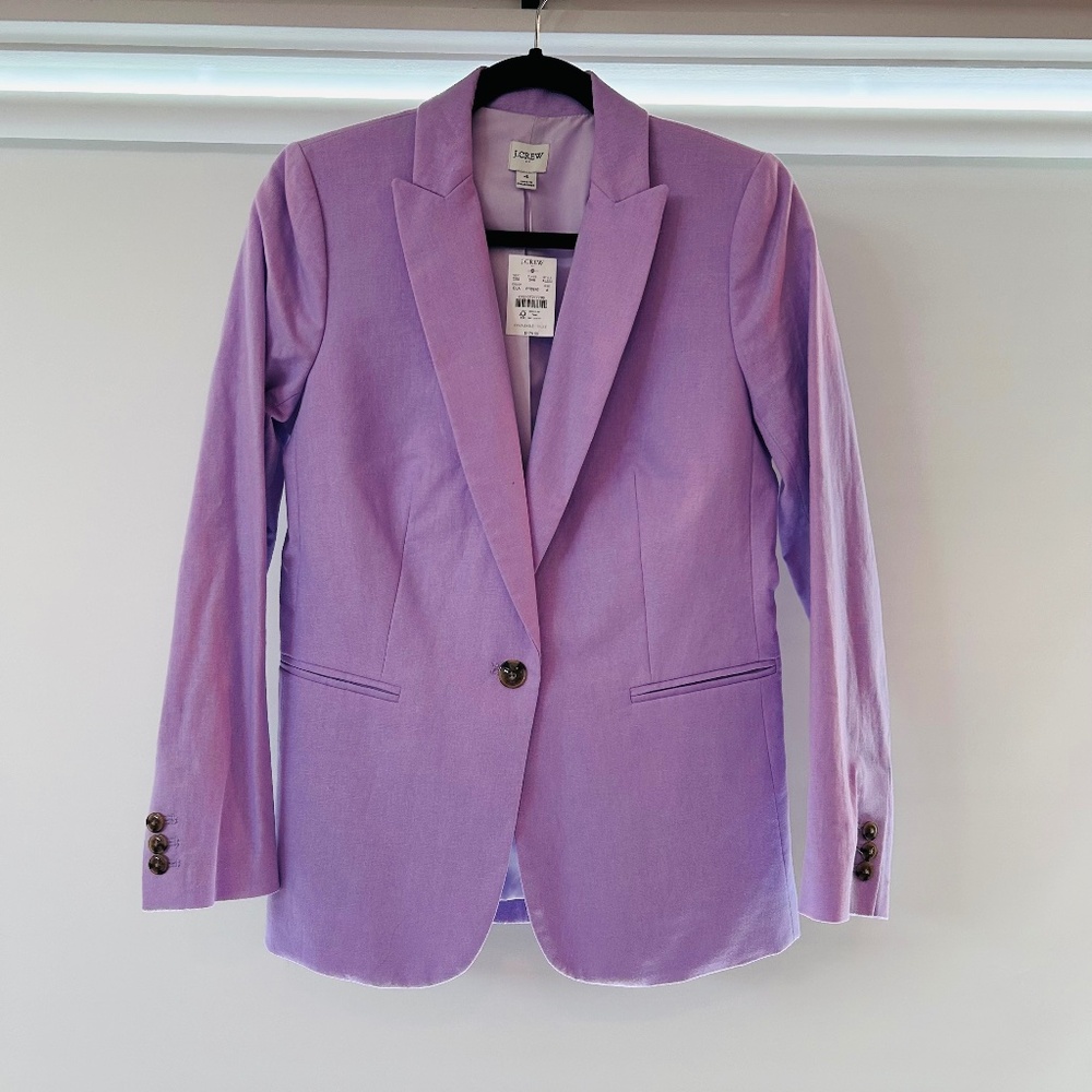 J.Crew Linen-blend One-button Blazer - Picture 5 of 7
